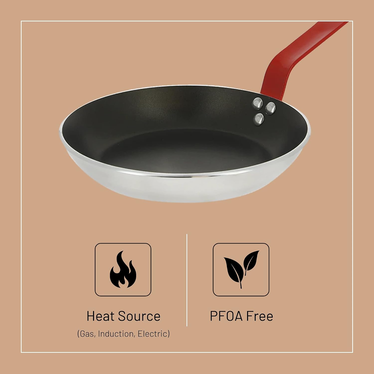 De Buyer Choc Round Non-Stick Fry Pan with Red Handle – 28 cm