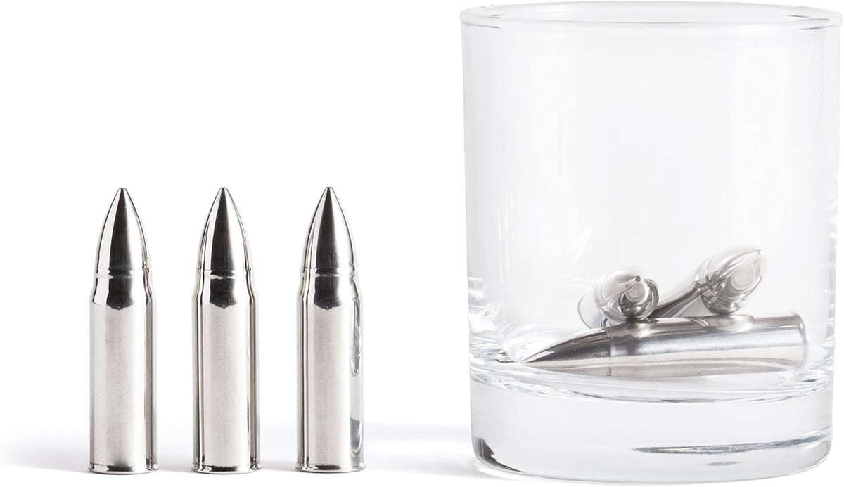Outset Bullet Whiskey Chillers with Ammo Case