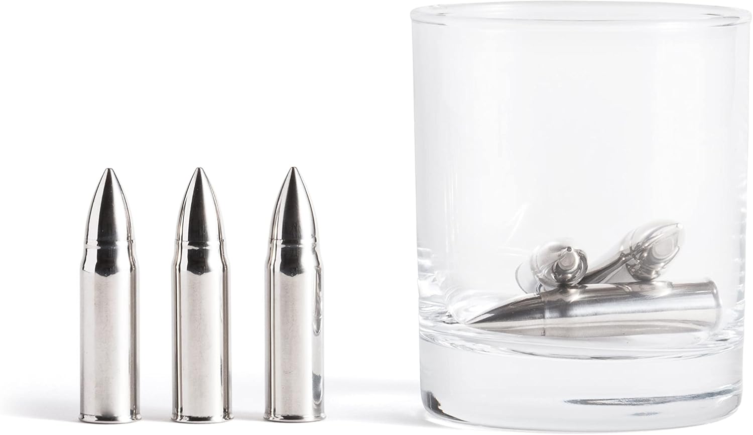 Outset Bullet Whiskey Chillers with Ammo Case