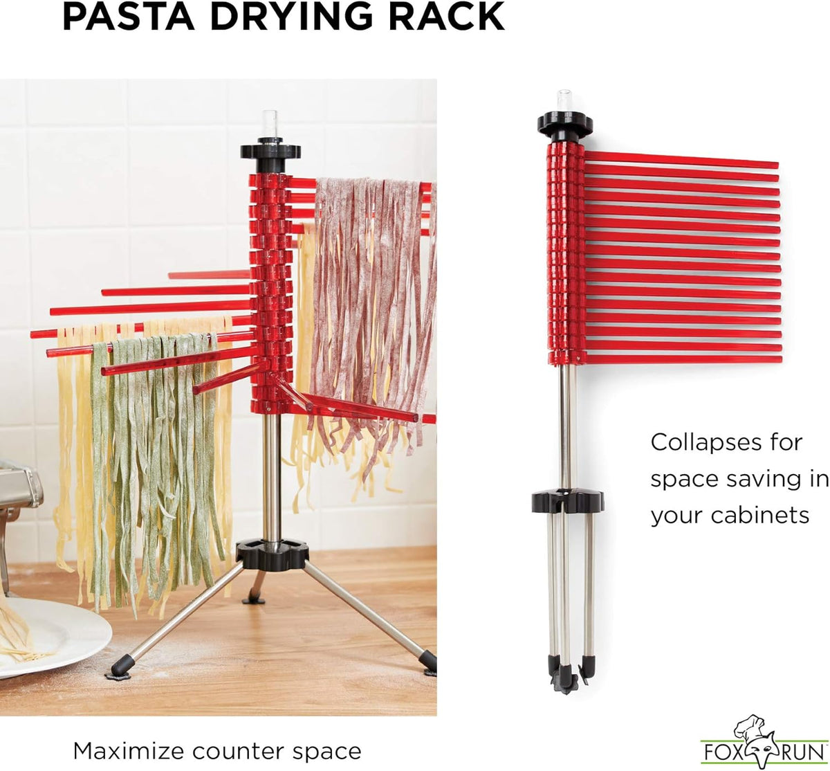 Fox Run Pasta Drying Rack with Wand