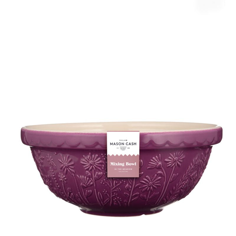 Mason Cash Meadow Mixing Bowl 11-Inch Purple