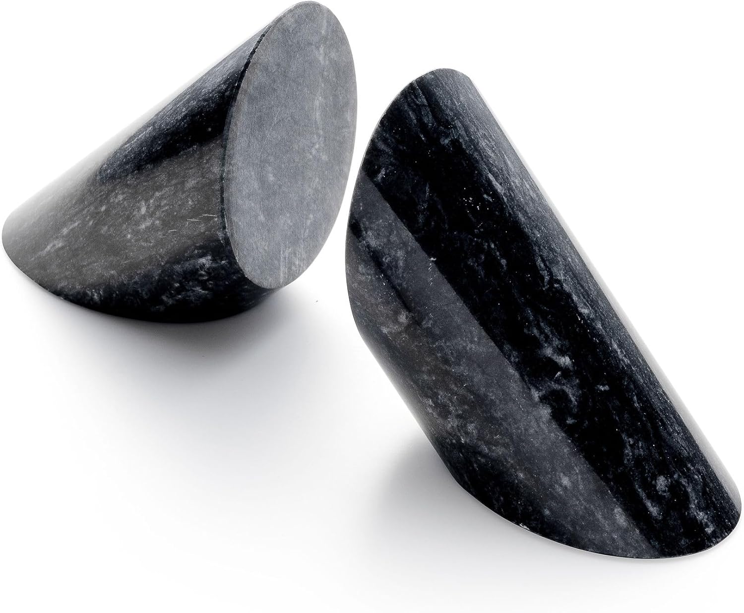 Fox Run Black Angled Marble Bookends