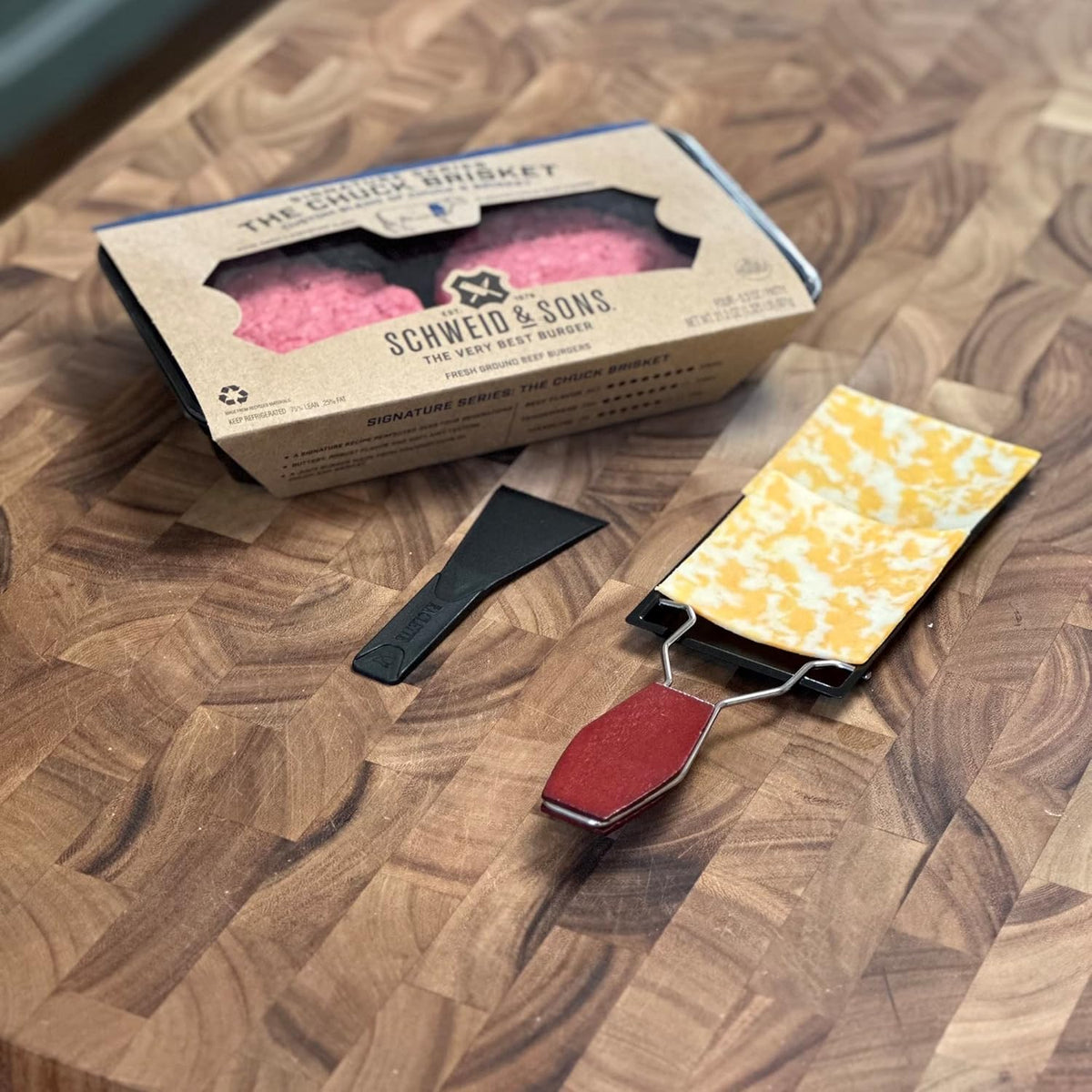 Outset BBQ Cheese Melt / Raclette Pan with Scraper