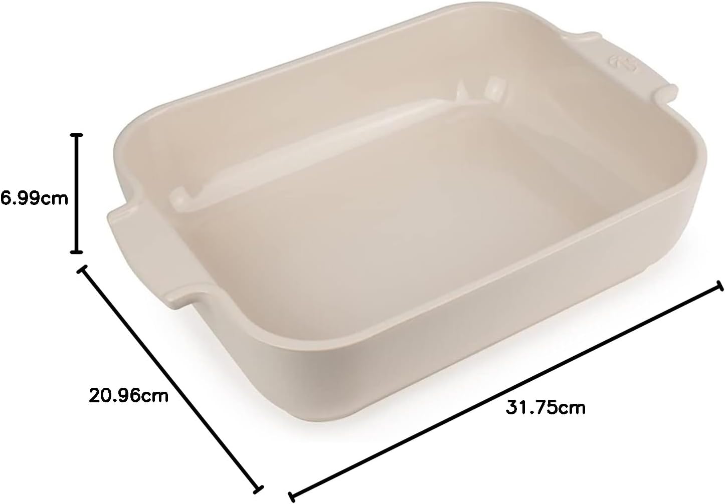 Peugeot Ceramic Baking Dish – Rectangular – Ecru – 32 cm