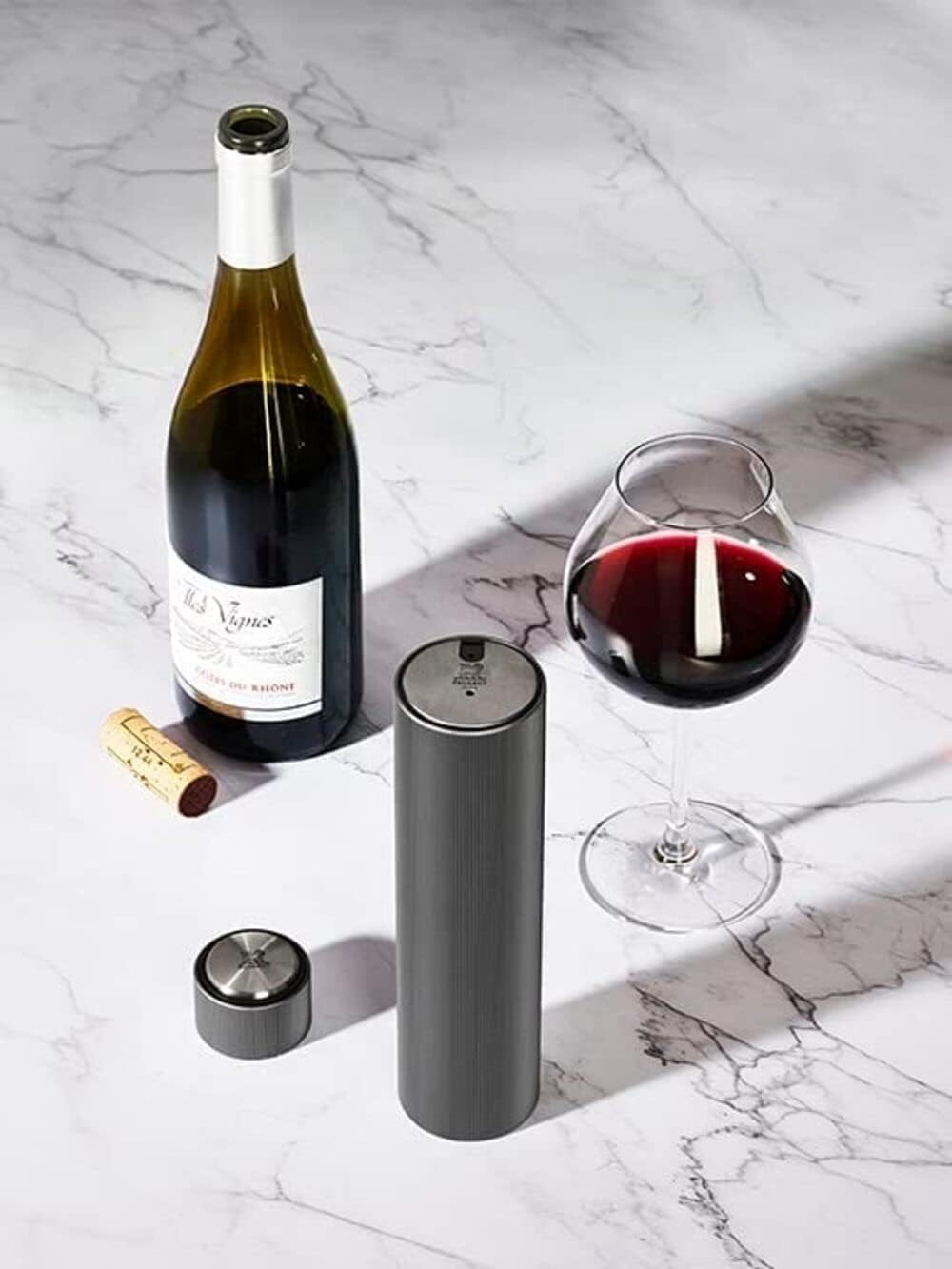 Peugeot Line Reverse Aluminum Electric Corkscrew – 21 cm