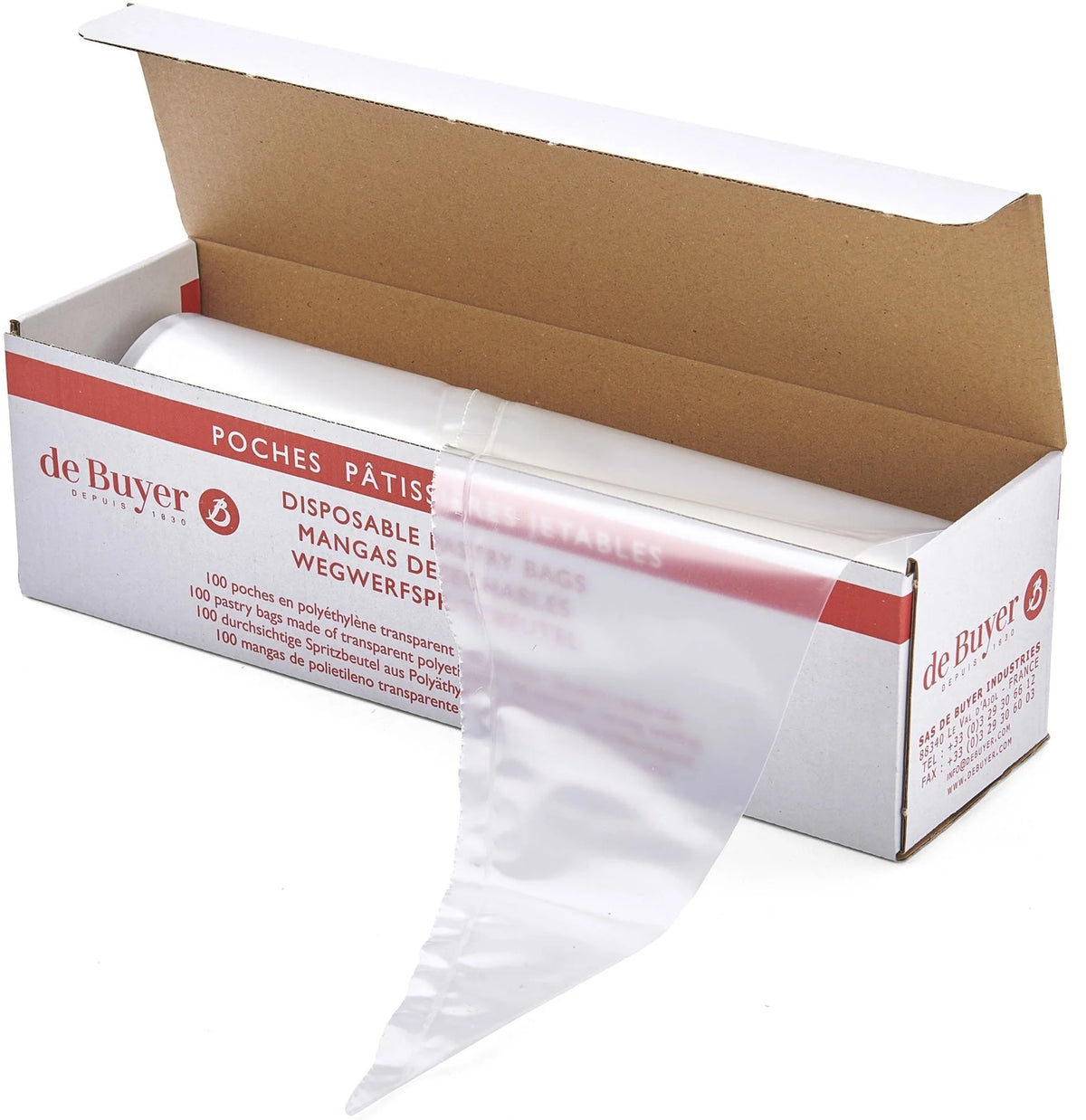 De Buyer Disposable Pastry Bags - 40 cm – Roll of 100