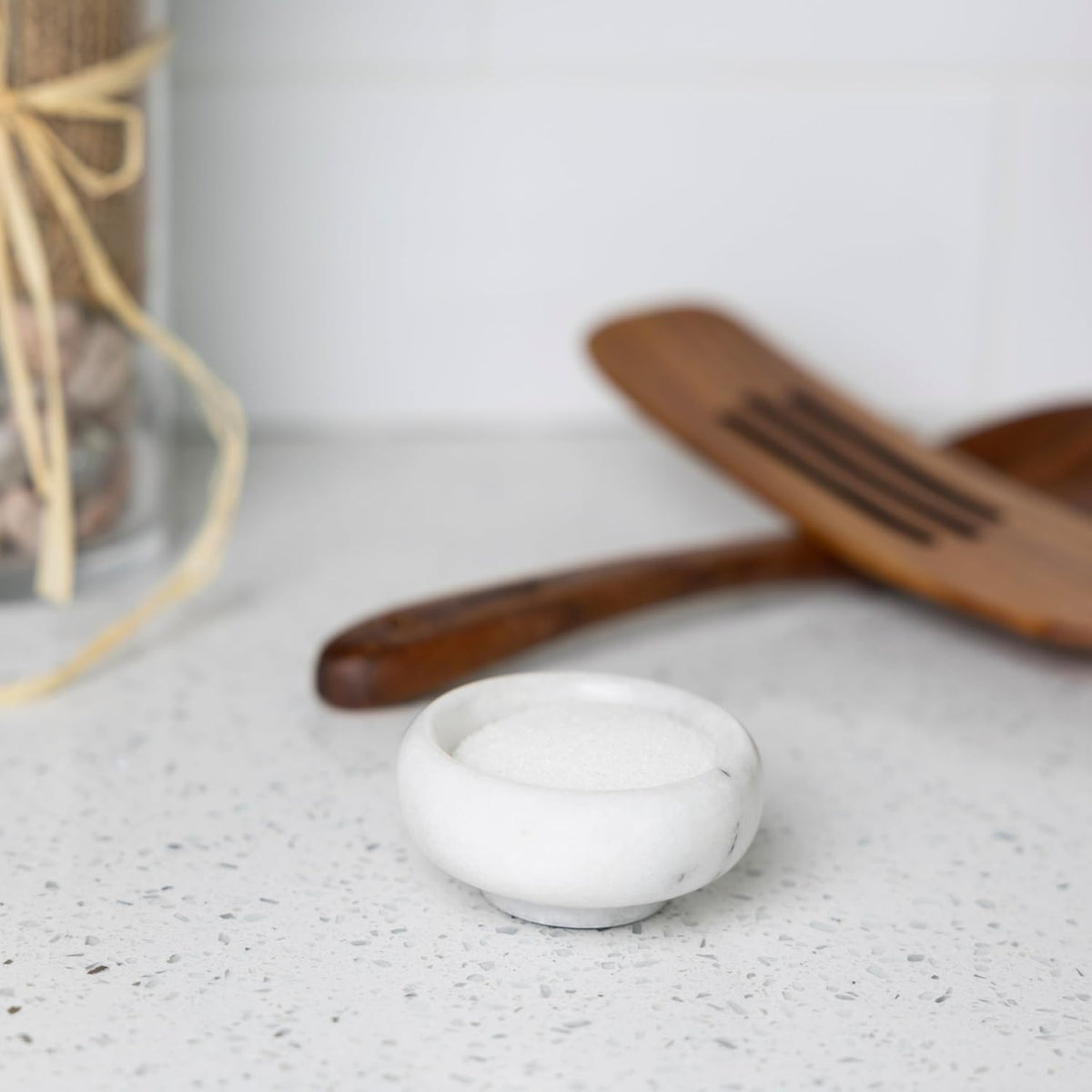 Fox Run Natural White Marble Pinch Bowl, 1 oz