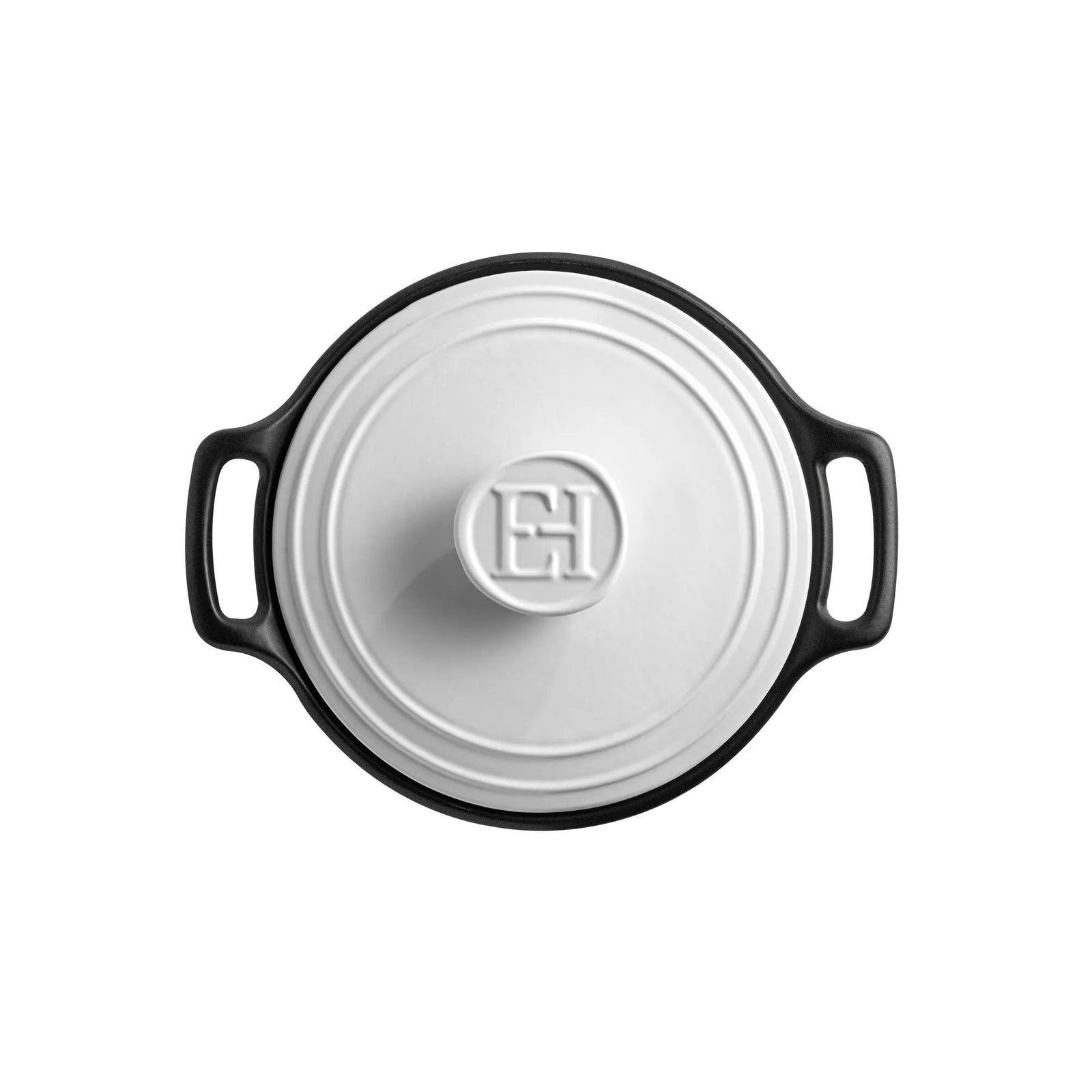 Emile Henry Sublime+ Round Casserole – Slate and White – 5.5 L