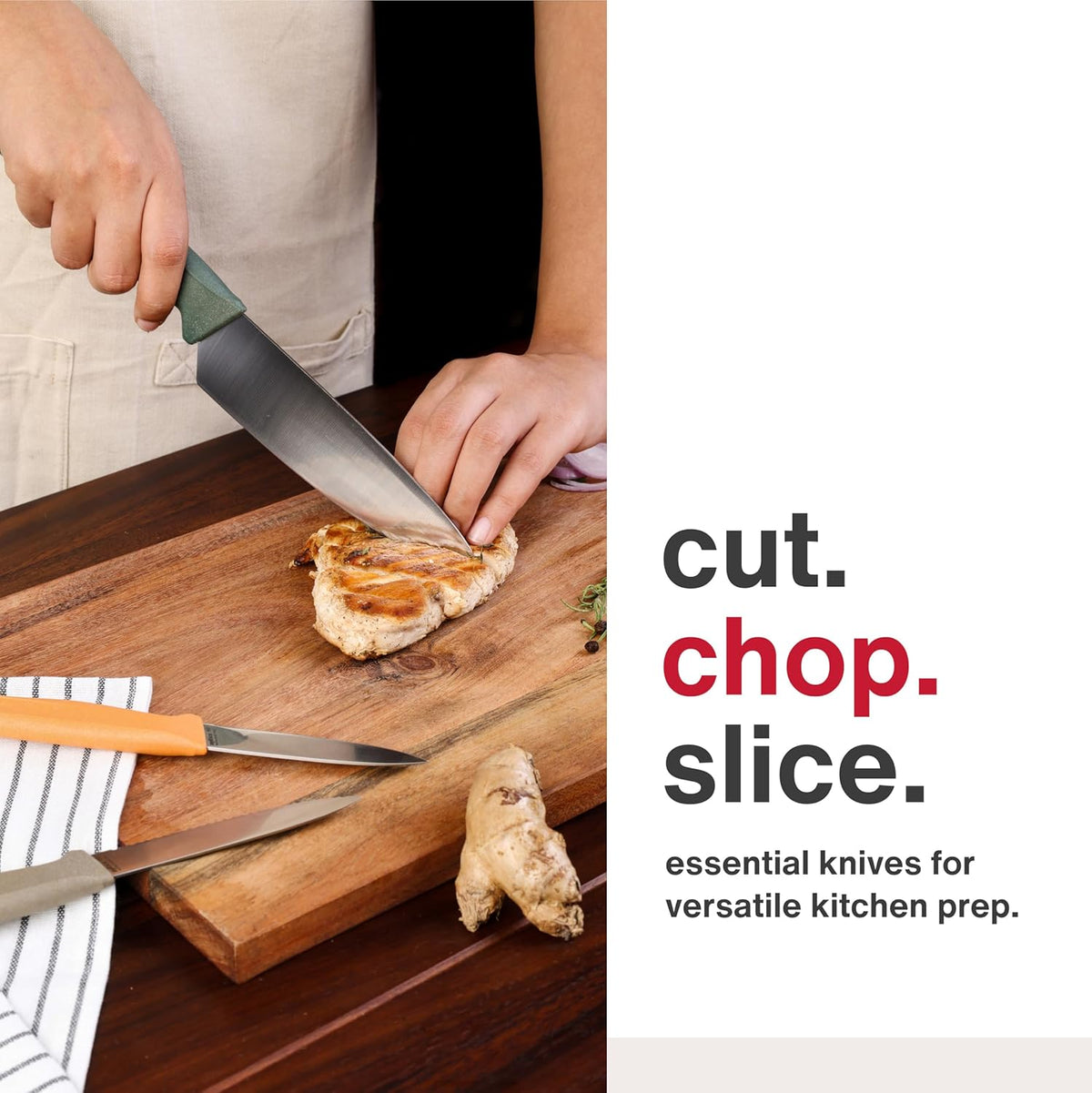 Zyliss 3 Pc Knife Set – Chef, Paring & Serrated Paring