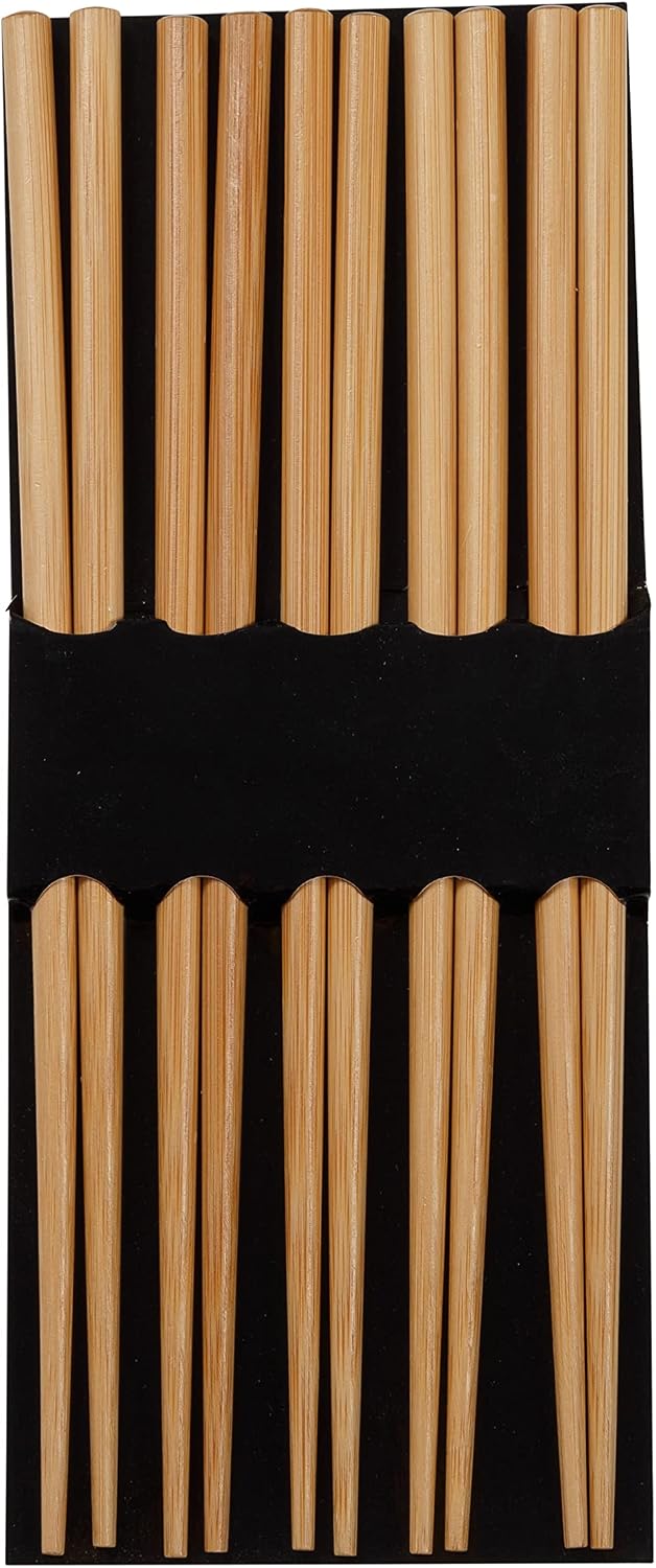 Joyce Chen Reusable Burnished Bamboo Chopsticks Set – 5 Pair