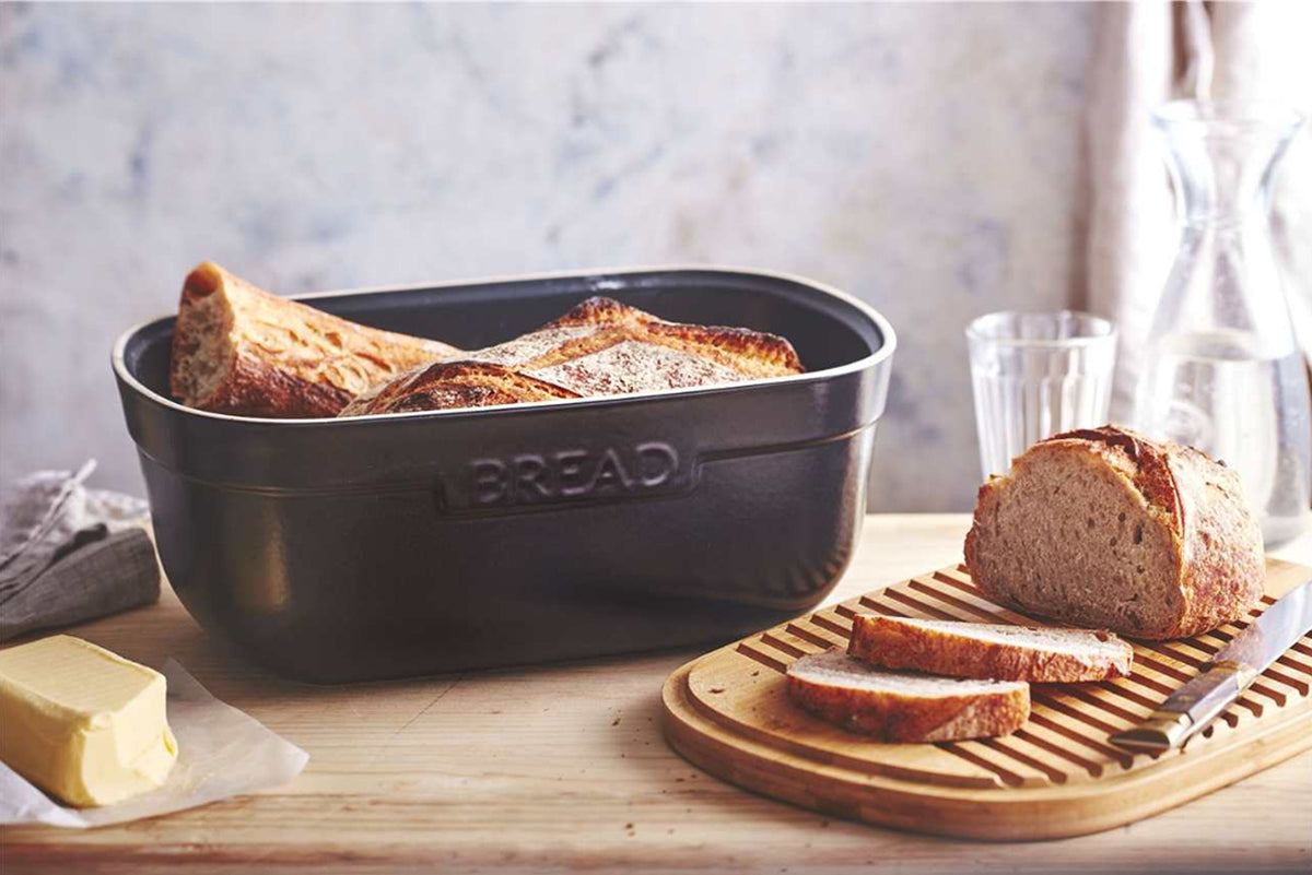 Emile Henry Bread Box Truffle Black