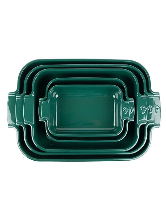 Peugeot Ceramic Baking Dish – Rectangular – Forest Green – 25 cm