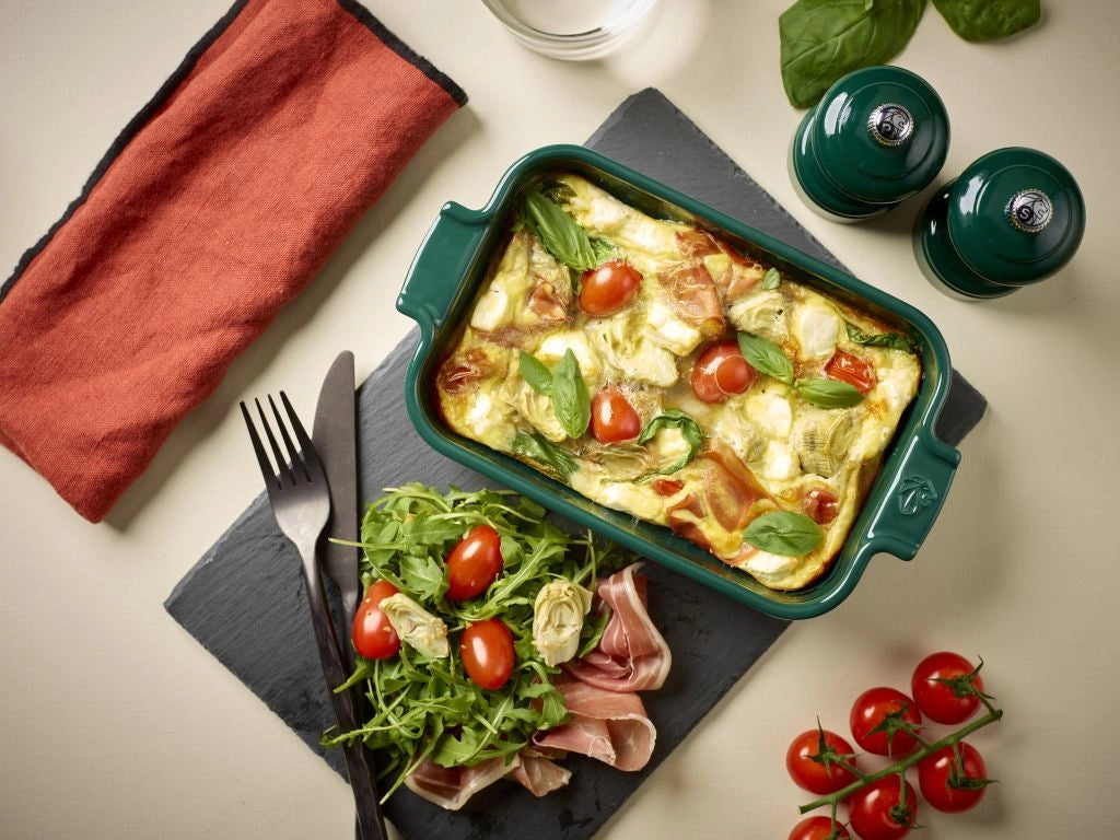 Peugeot Ceramic Baking Dish – Rectangular – Forest Green – 22 cm