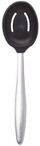 Cuisipro Piccolo Slotted Spoon – 8" / 20 cm – Silicone Black Cuisipro by Kitchen Niche