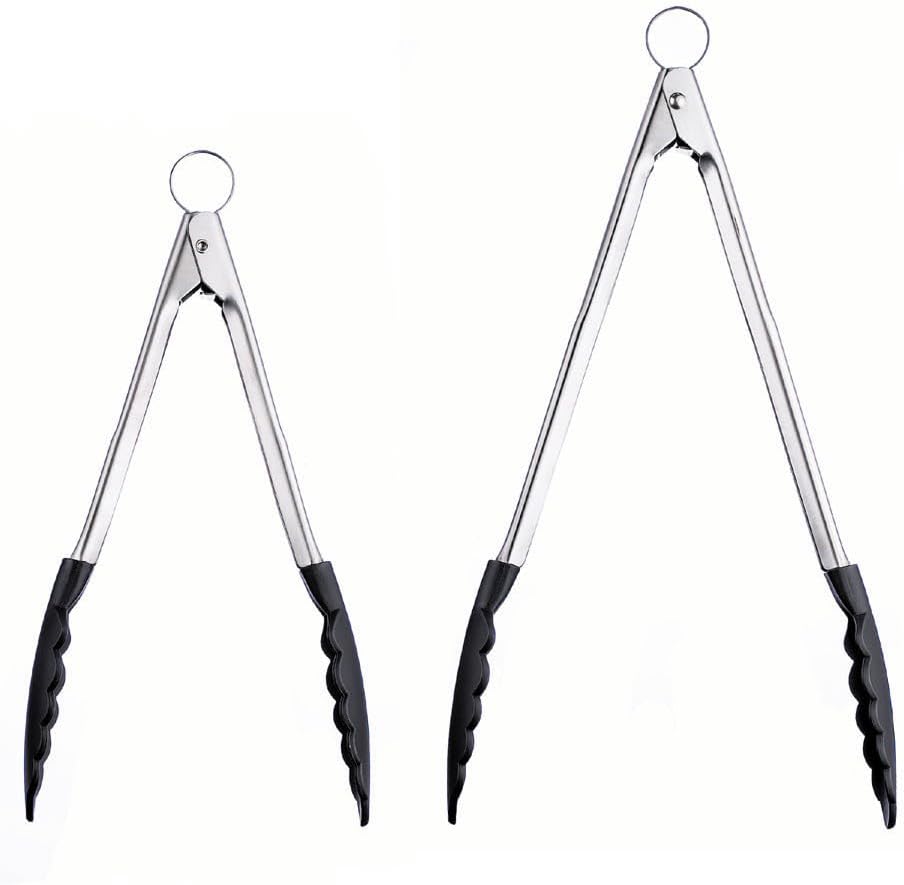 Cuisipro Locking Tongs – 12" / 30.5 cm – Silicone Black Cuisipro by Kitchen Niche