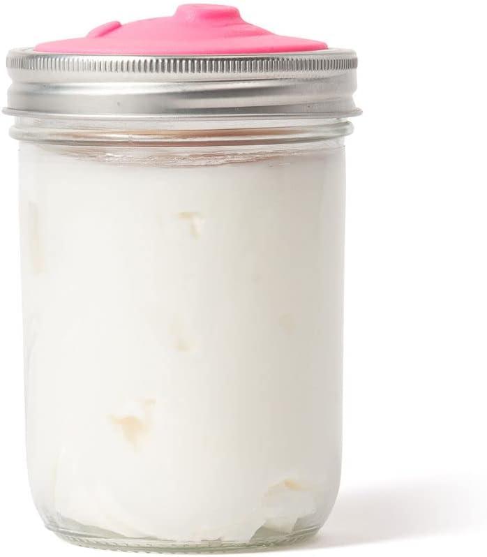 Jarware Silicone Bacon Grease Saver Mason Jar Lid with Strainer
