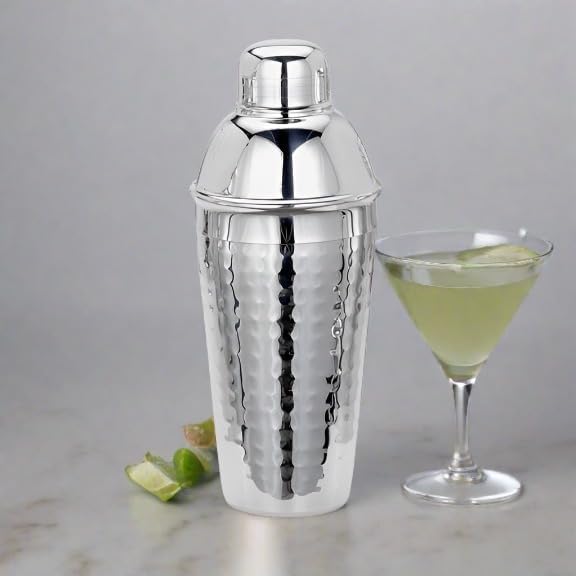 Cuisinox Stainless Steel Cocktail Shaker in Hand Hammered Finish – 700ml by Kitchen Niche