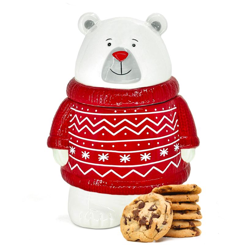 BIA Polar Bear Sweater Cookie Jar