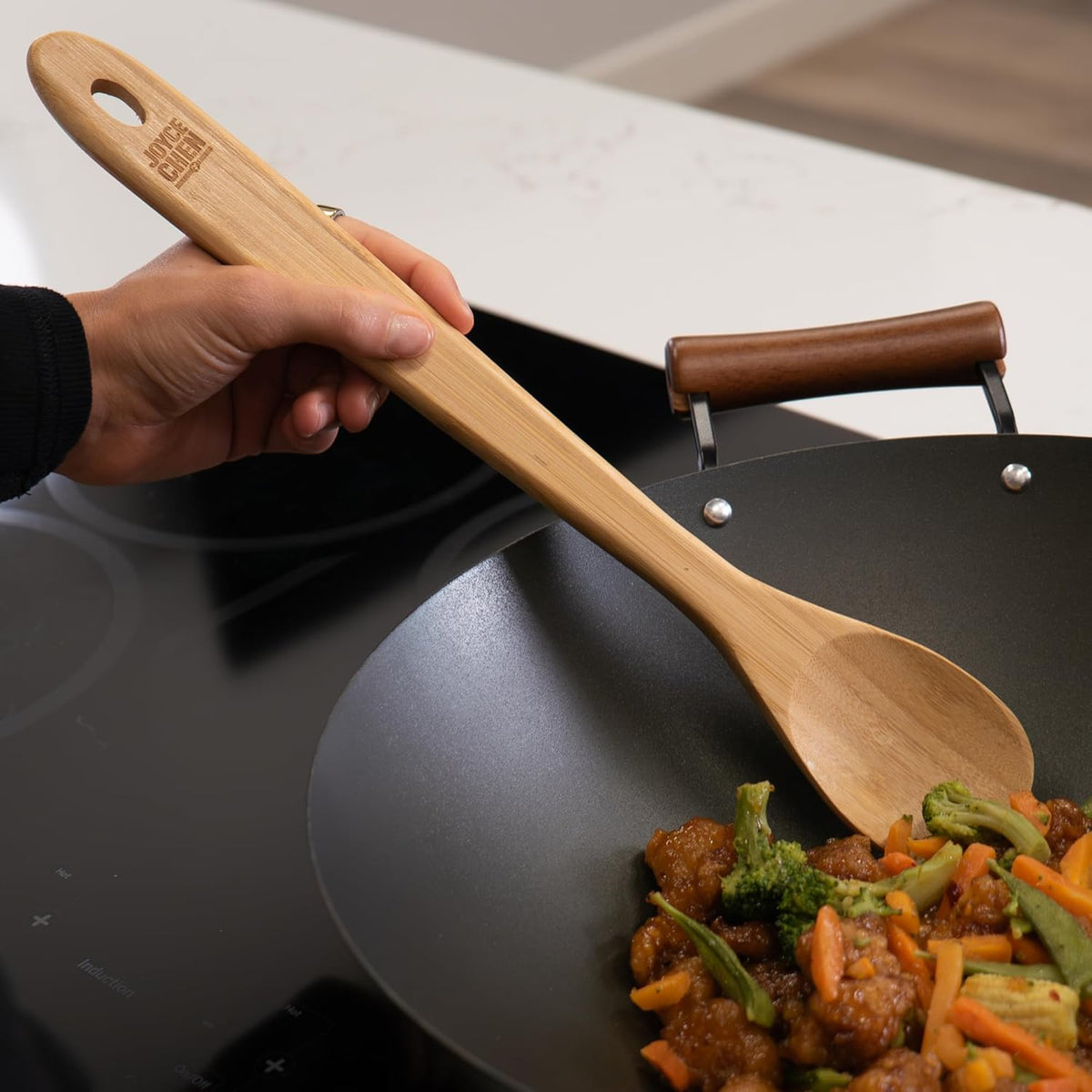 Joyce Chen Burnished Bamboo Mixing Spoon – 15"