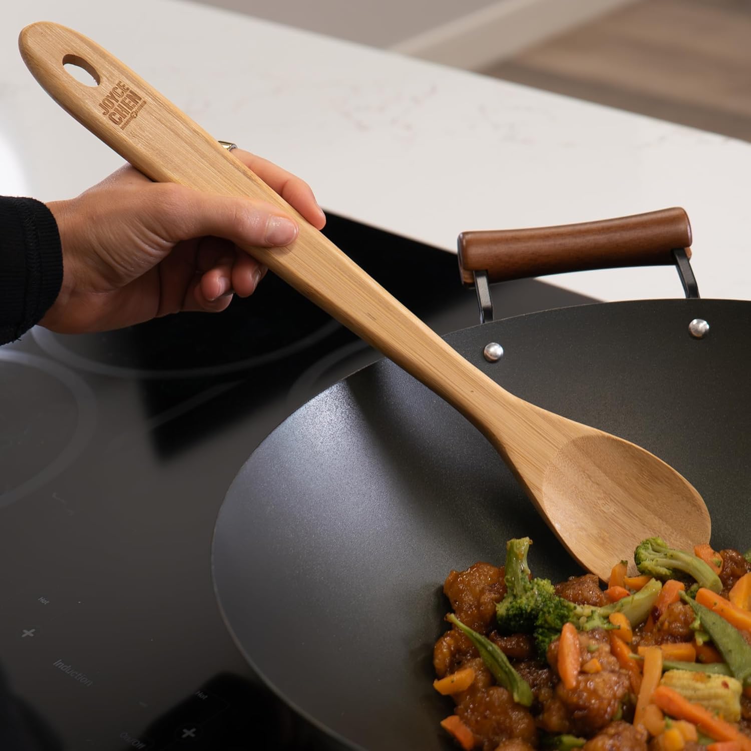Joyce Chen Burnished Bamboo Mixing Spoon – 15"