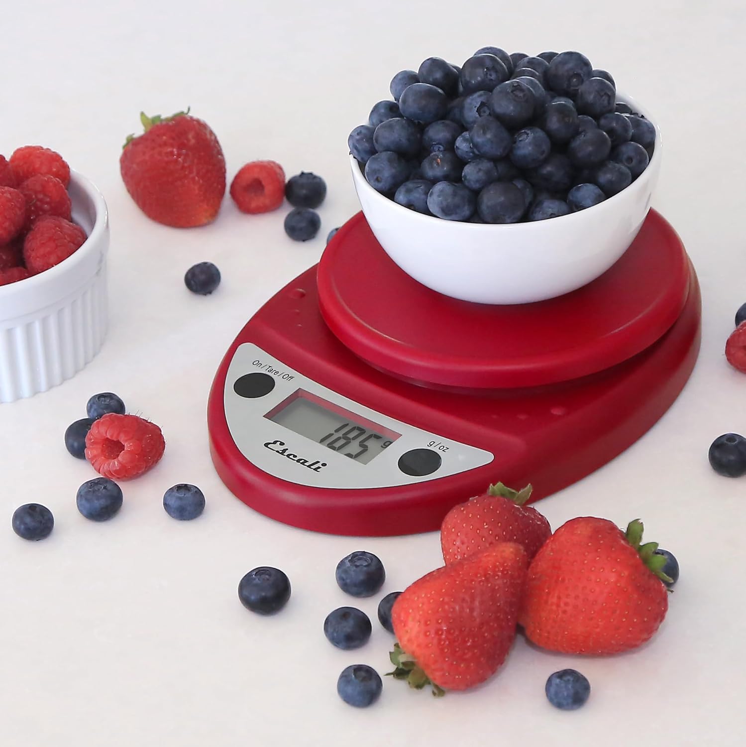 Escali Primo Digital Kitchen Scale – Warm Red