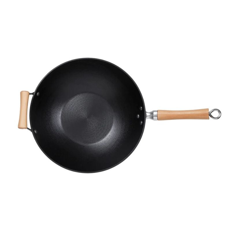 Joyce Chen Professional Series 14-Inch Cast Iron Flat-Bottom Wok Joyce Chen by Kitchen Niche