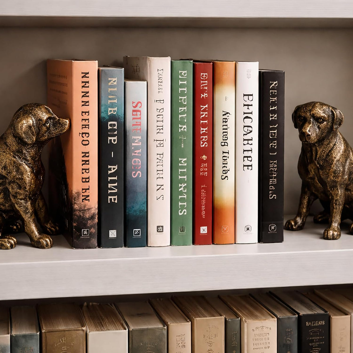 Fox Run Gold Dog Iron Bookends, Set of 2