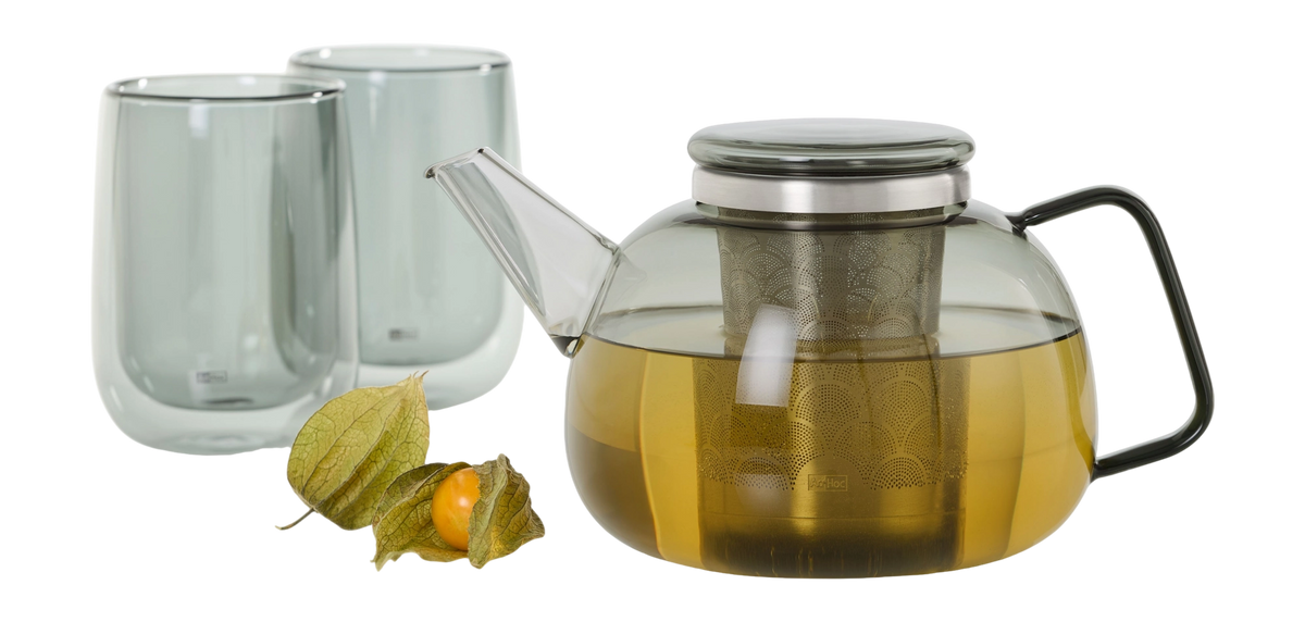 AdHoc New Yuna Teapot - Grey Glass