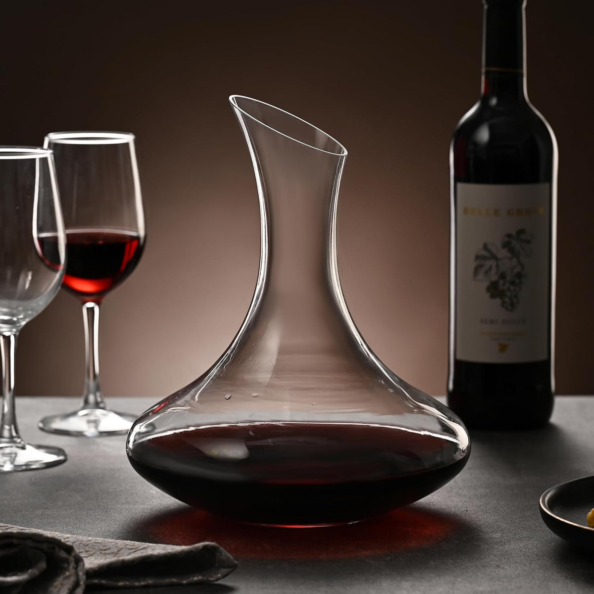 Outset Large Glass Wine Decanter