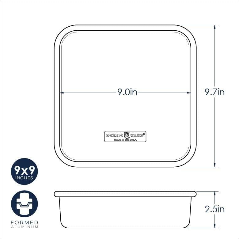 Nordic Ware Square Cake Pan Without Lid