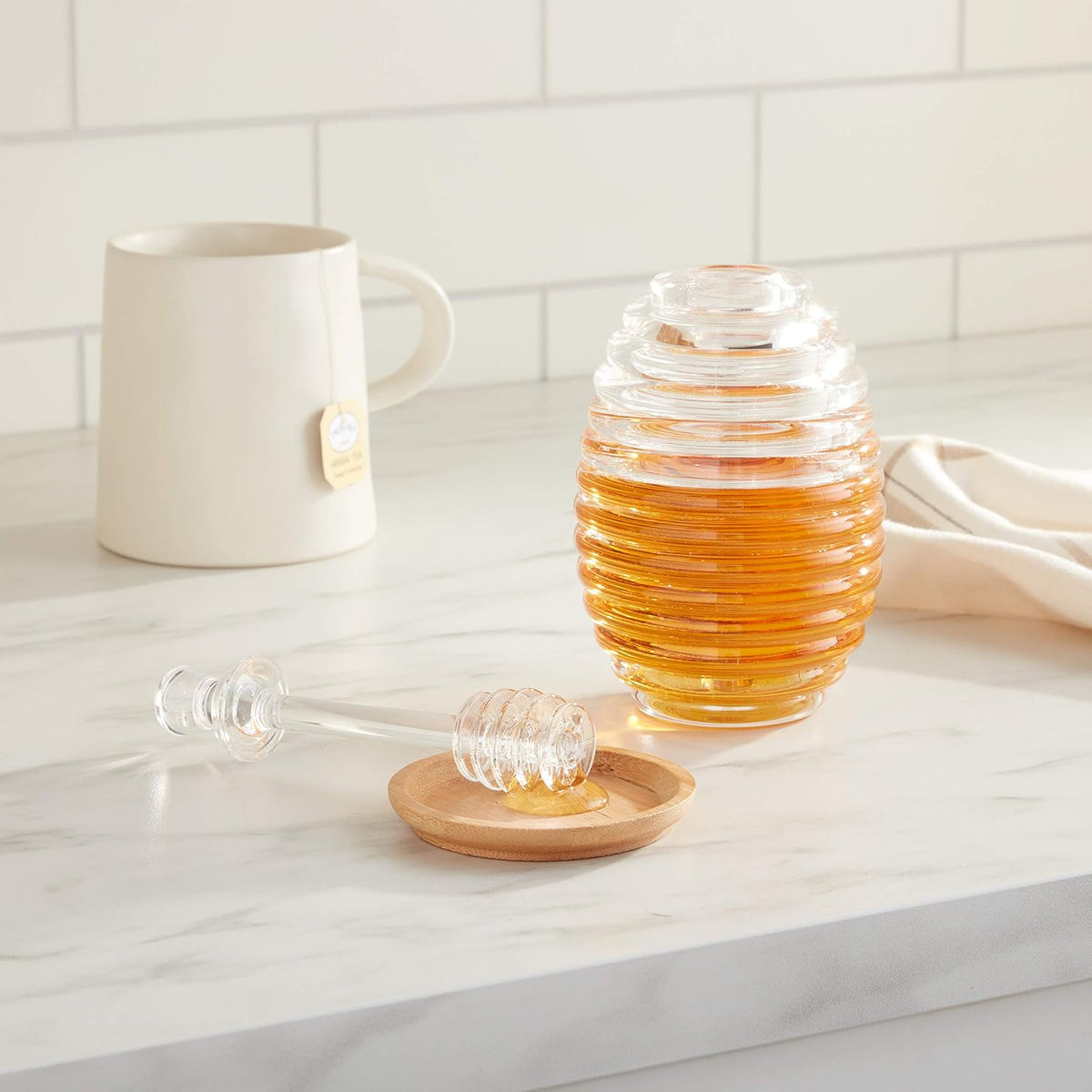 Fox Run Honey Jar & Dipper Set