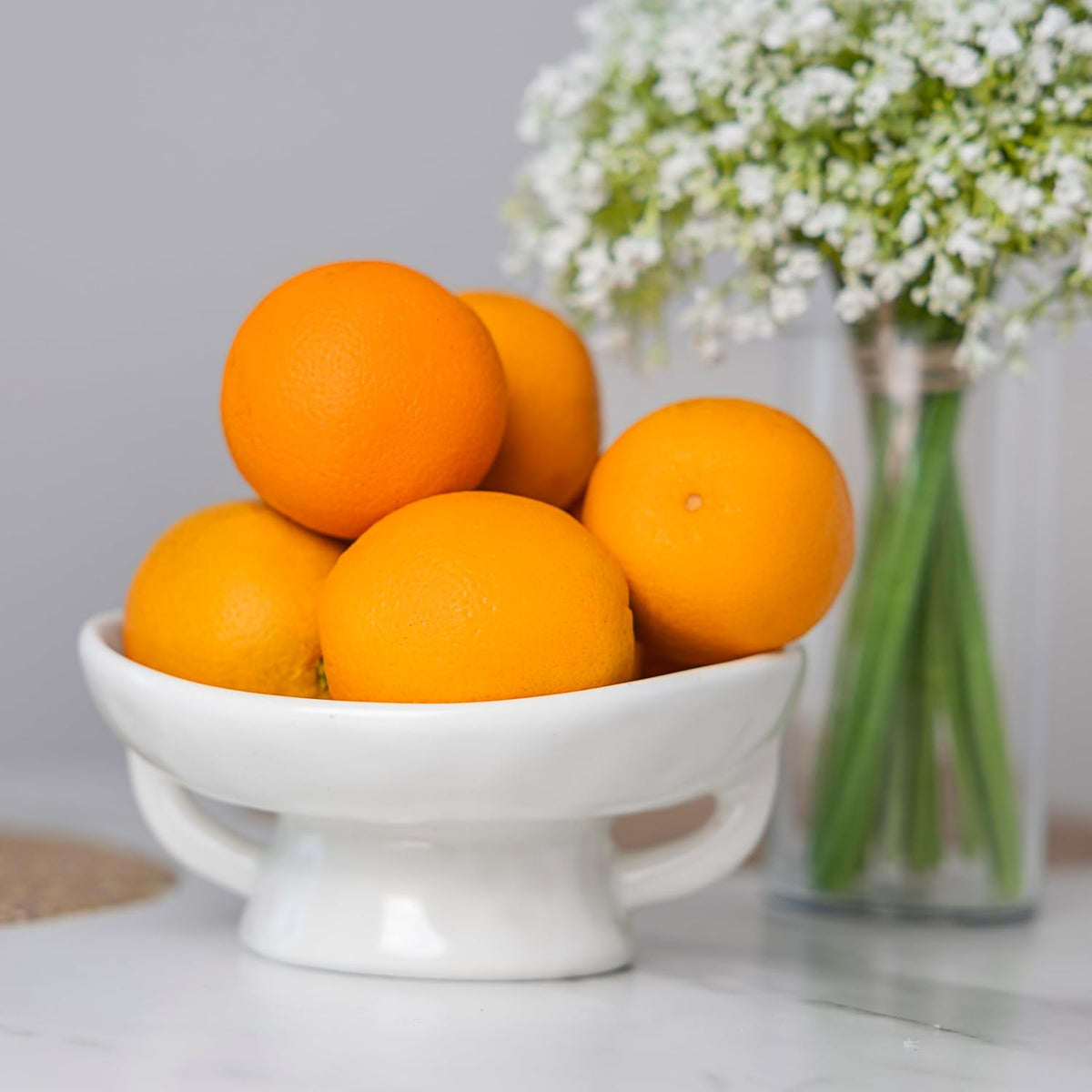 Fox Run Ceramic Fruit Bowl White