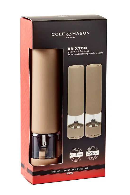 Cole & Mason Brixton USB Electronic Mill Gift Set – Stone