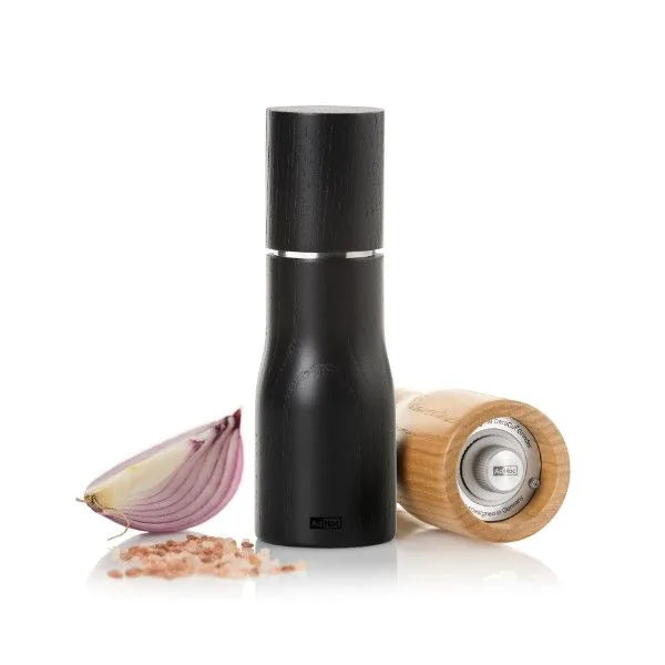 AdHoc LEVO Salt / Pepper Mill – Black Ash Wood – 5.9" / 15 cm