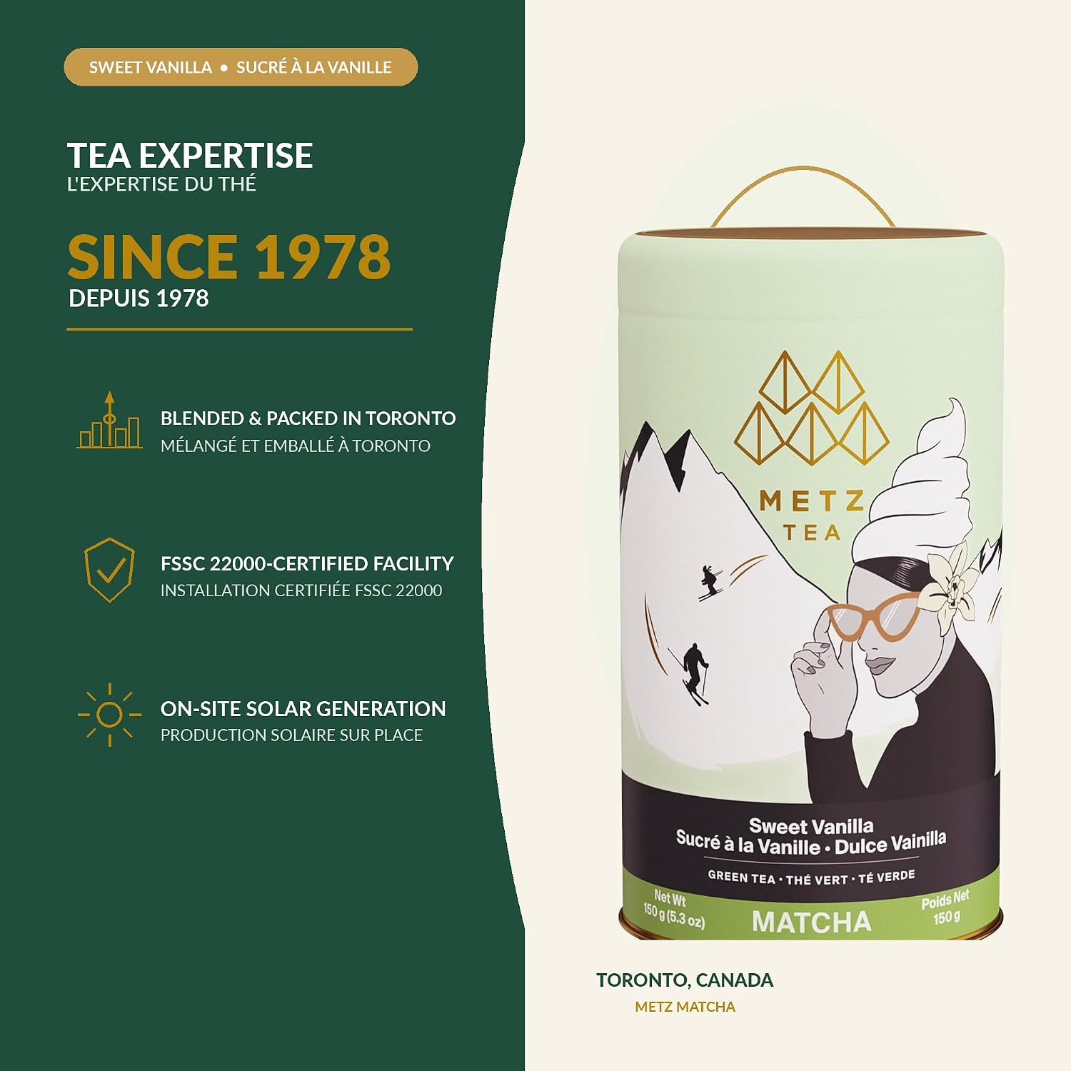Metropolitan Tea Sweet Matcha Vanilla Green Tea