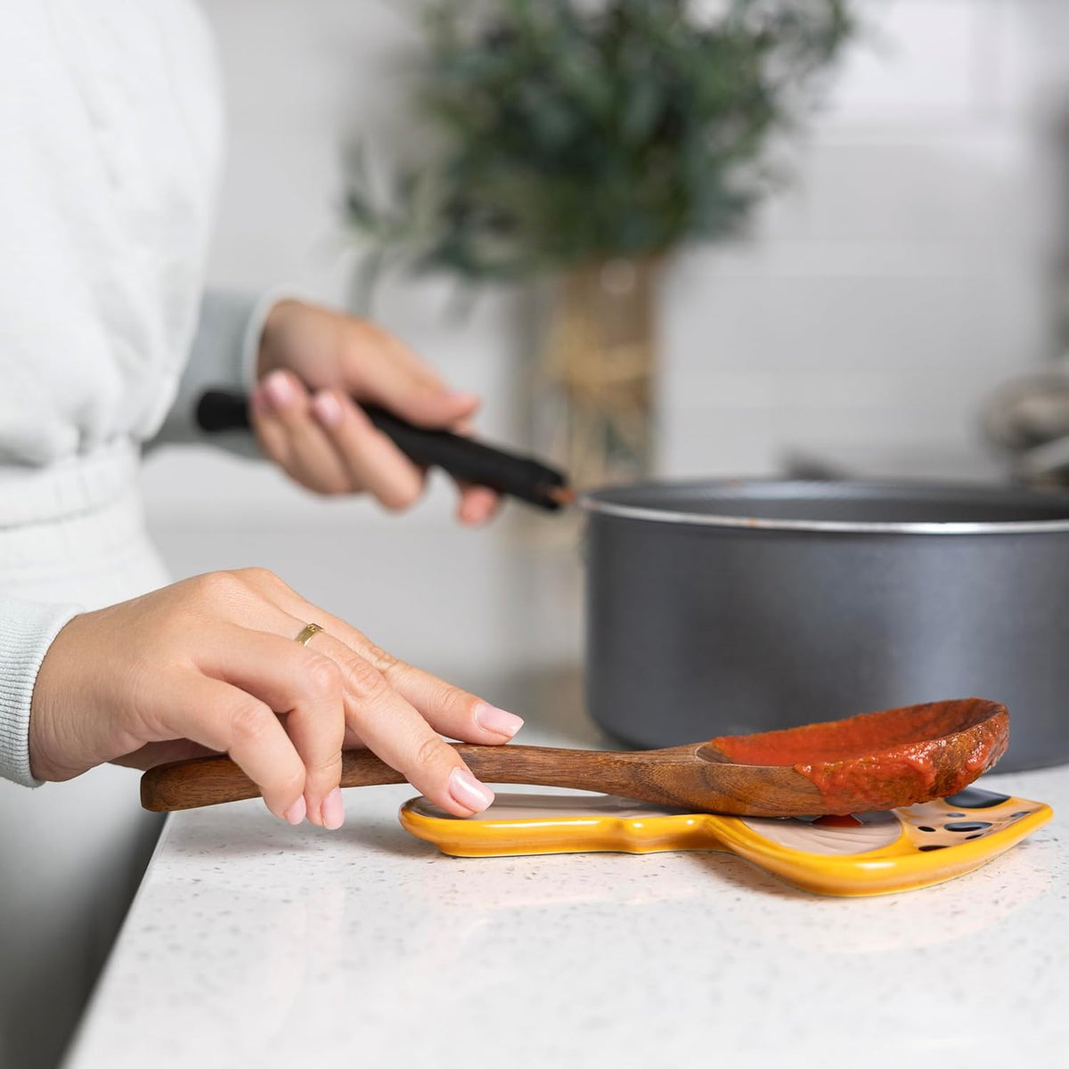 Fox Run Mushroom Ceramic Spoon Rest
