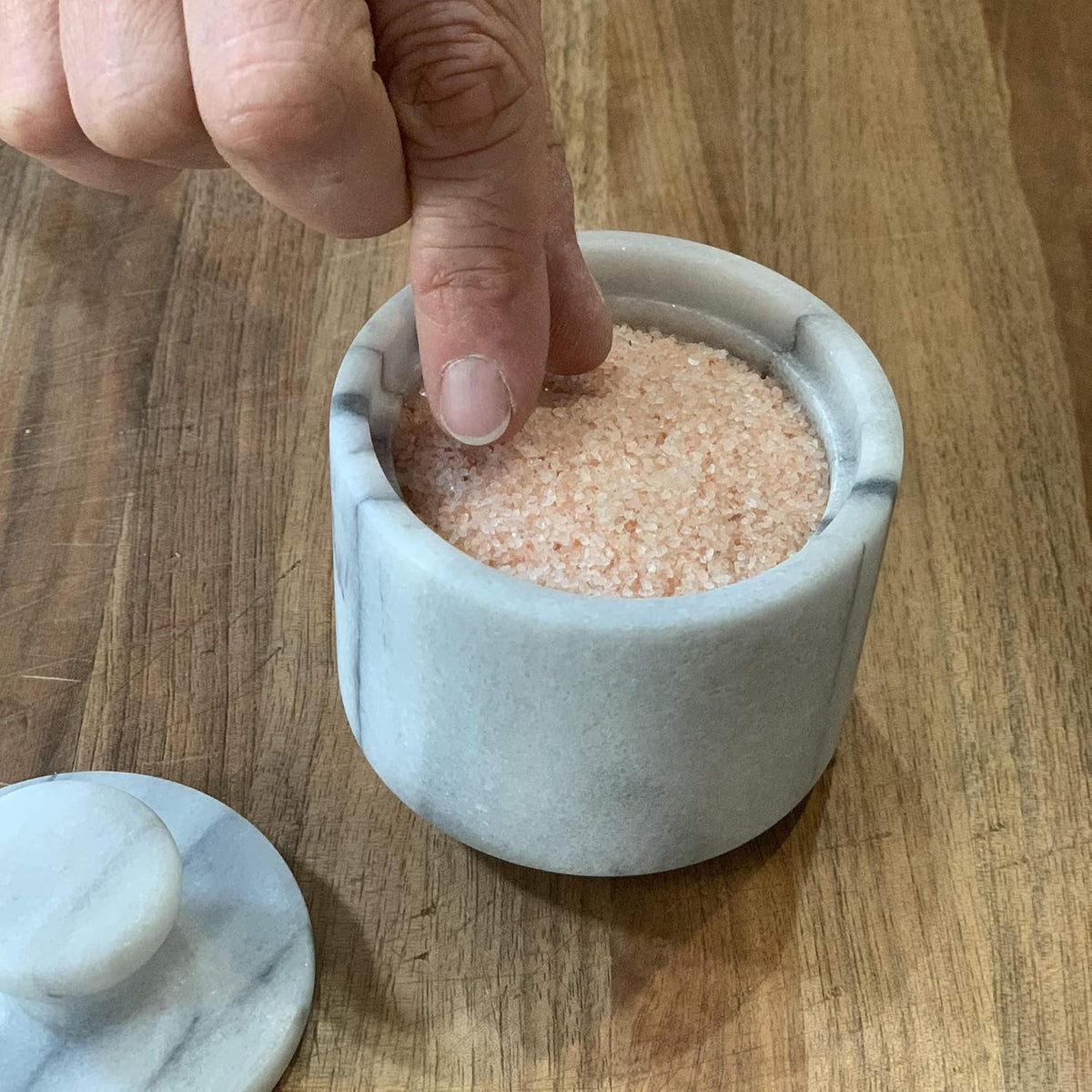 Fox Run White Marble Salt Cellar