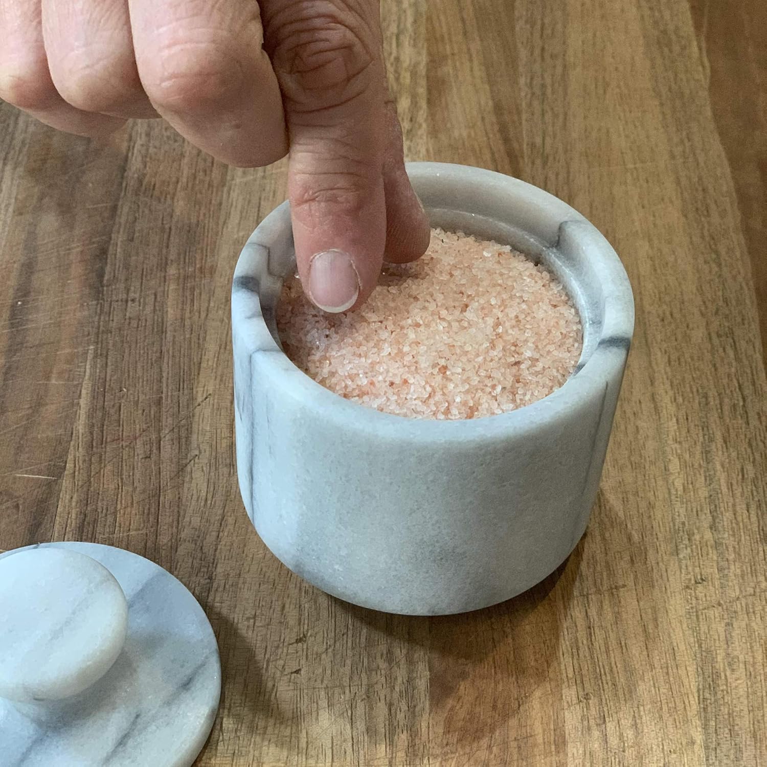 Fox Run White Marble Salt Cellar