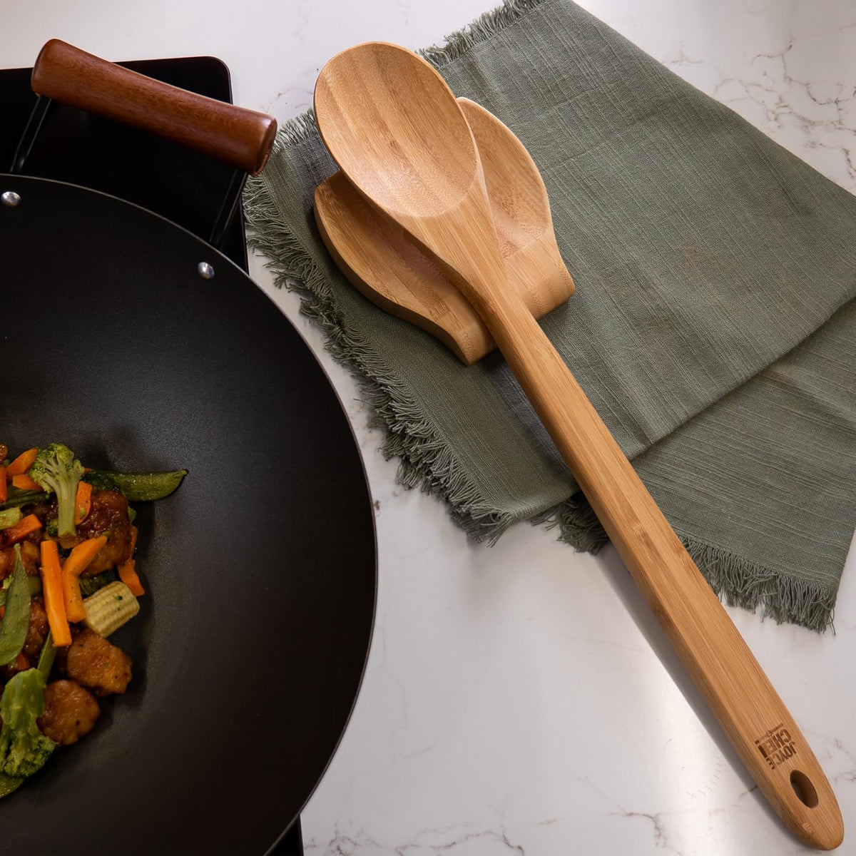 Joyce Chen Burnished Bamboo Mixing Spoon – 18"
