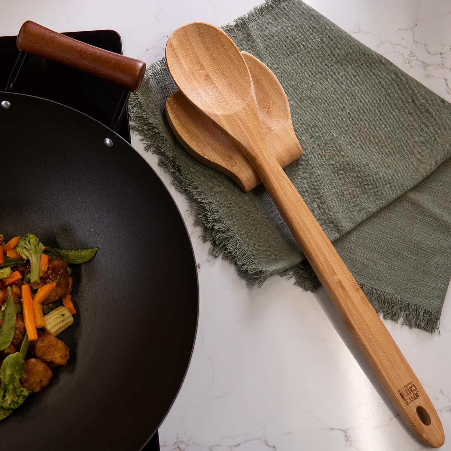 Joyce Chen Burnished Bamboo Mixing Spoon – 18"