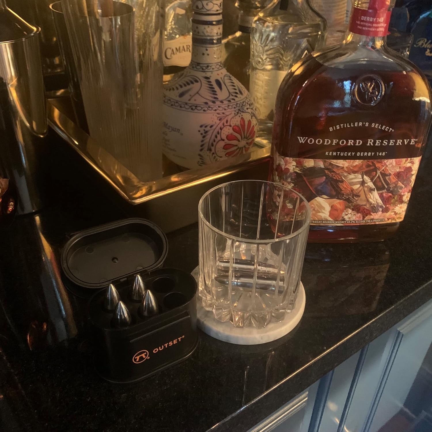 Outset Bullet Whiskey Chillers with Ammo Case