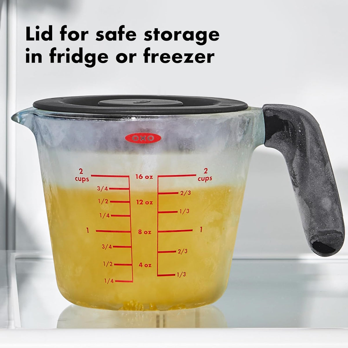 Oxo Good Grips Glass Measuring Cup With Lid 2-Cup