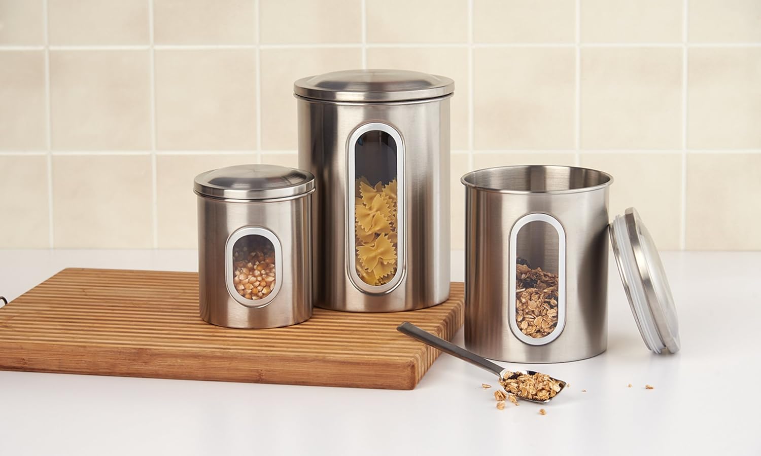Fox Run Stainless Steel Canister Set of 3
