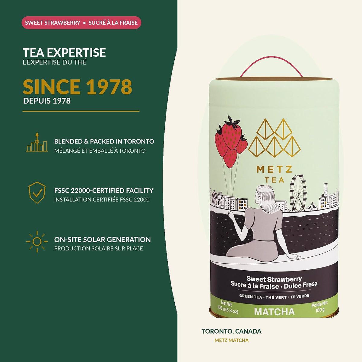 Metropolitan Tea Sweet Matcha Strawberry Green Tea