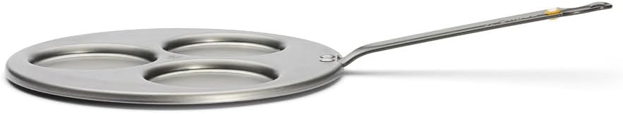 De Buyer Mineral B Element Steel 3-Blinis Pan – 27 cm