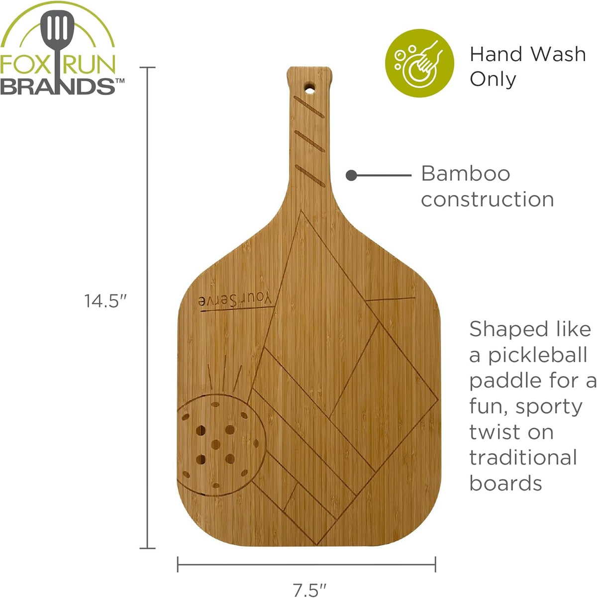 Fox Run Pickleball Charcuterie Board