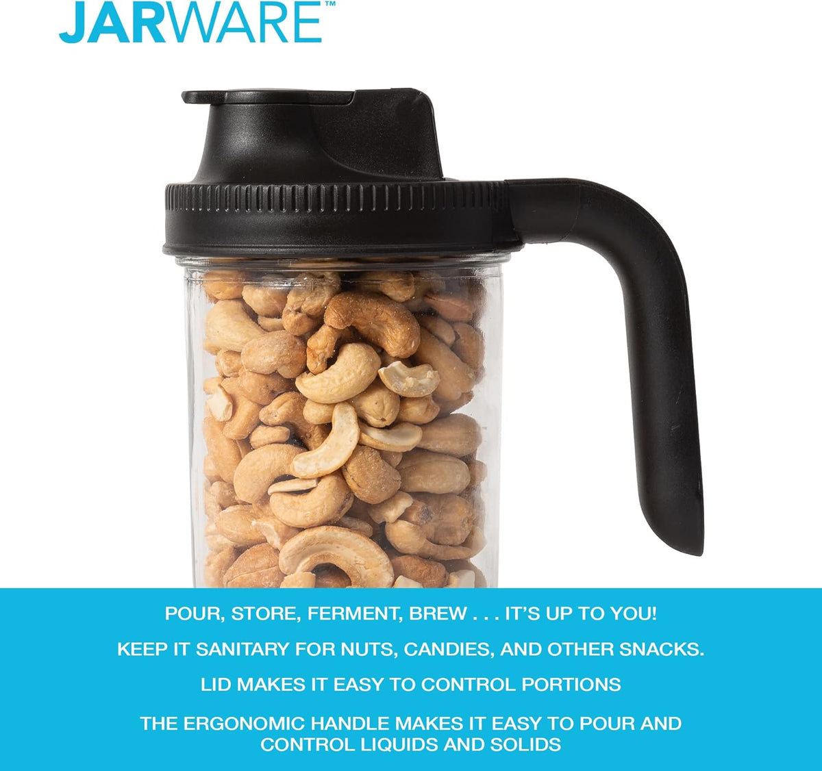 Jarware Spout Lid Set with Handles