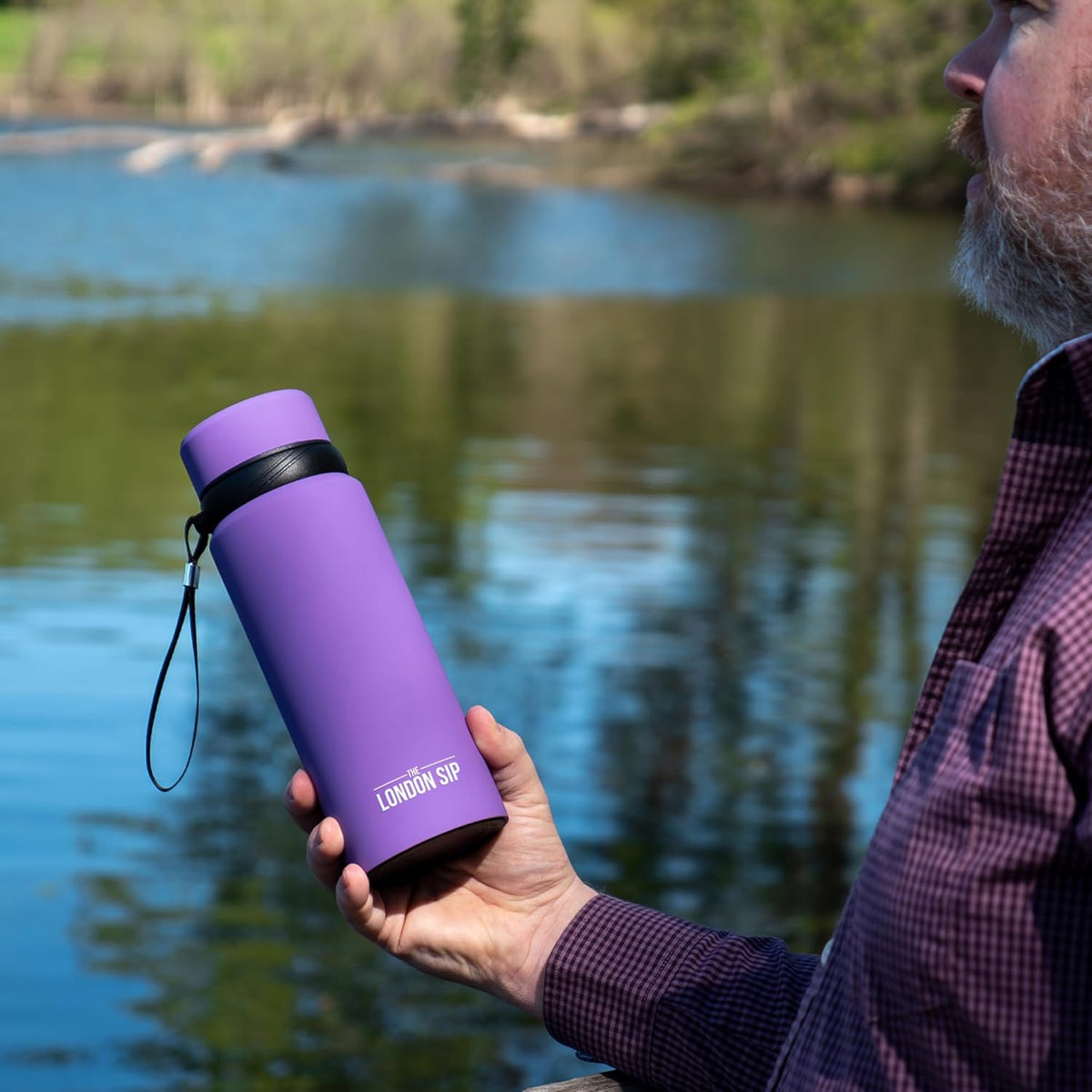 London Sip Tea Infuser Bottle – Purple – 25 oz