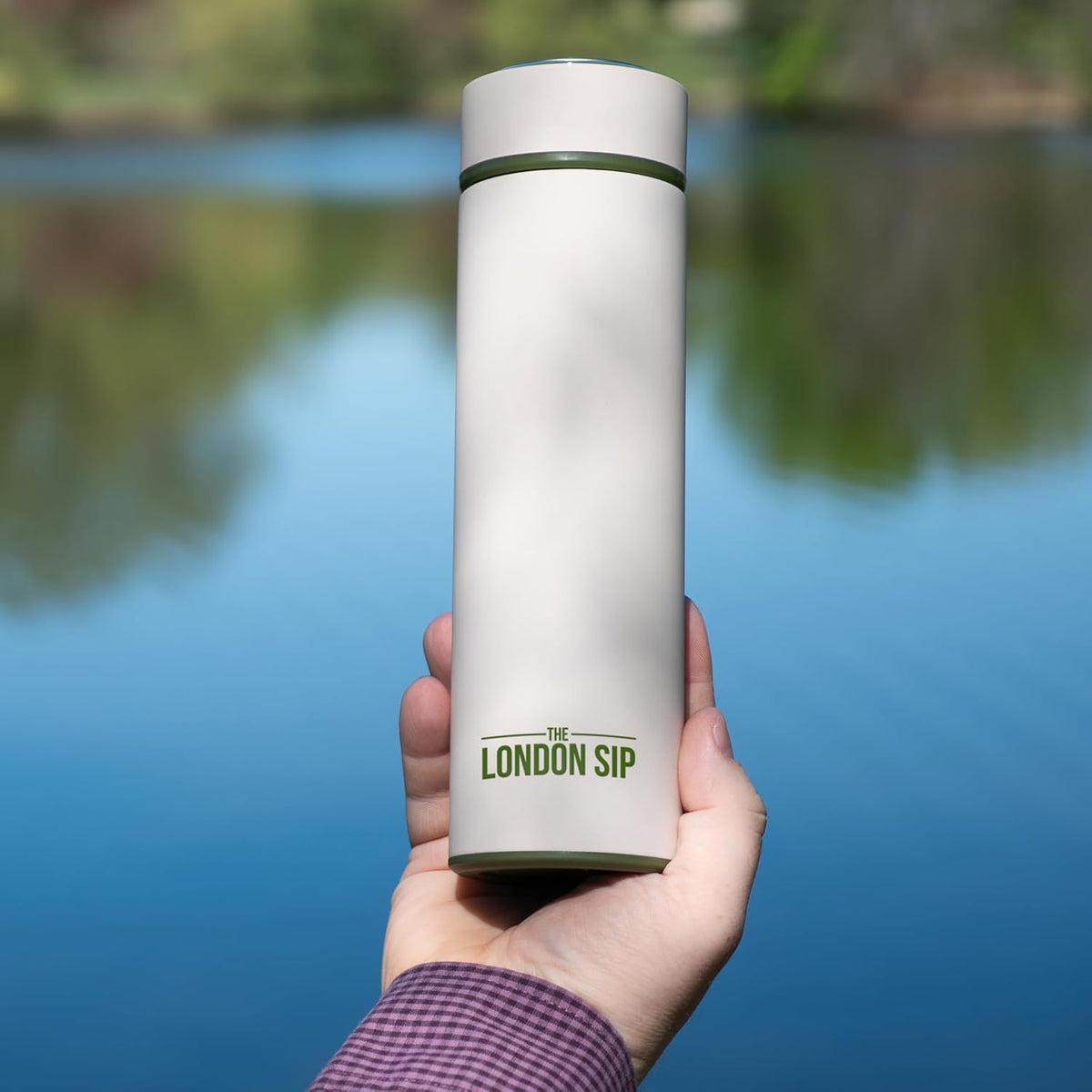 London Sip Tea Infuser Bottle – Safari Beige – 16 oz
