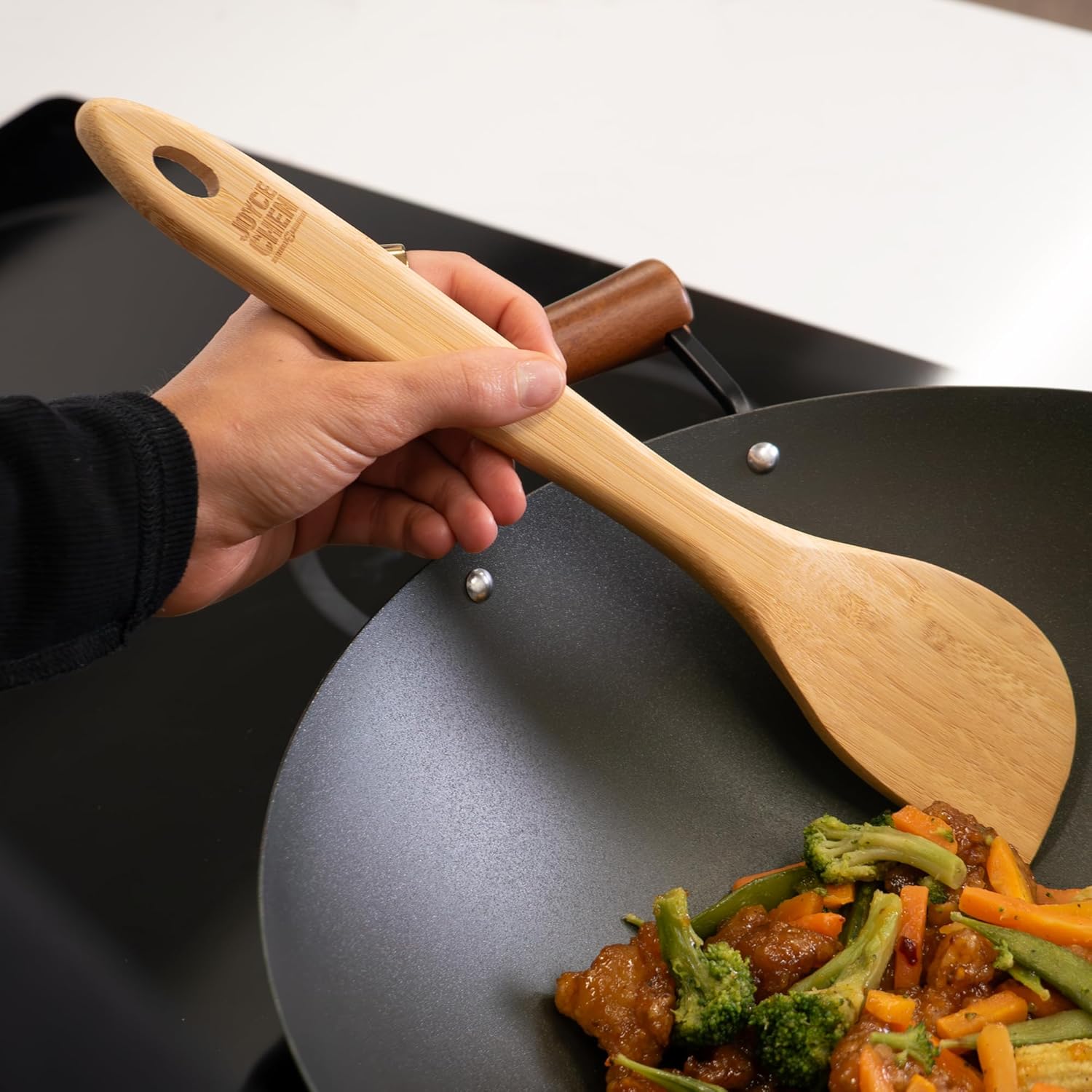 Joyce Chen Burnished Bamboo Wok Spatula – 15"